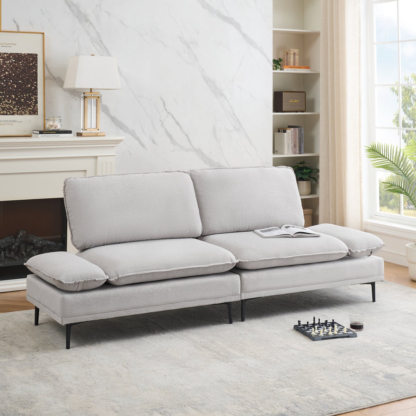 Woven in 89 Inch Wide Cotton and Linen, the Light Grey Elegance Exquisite