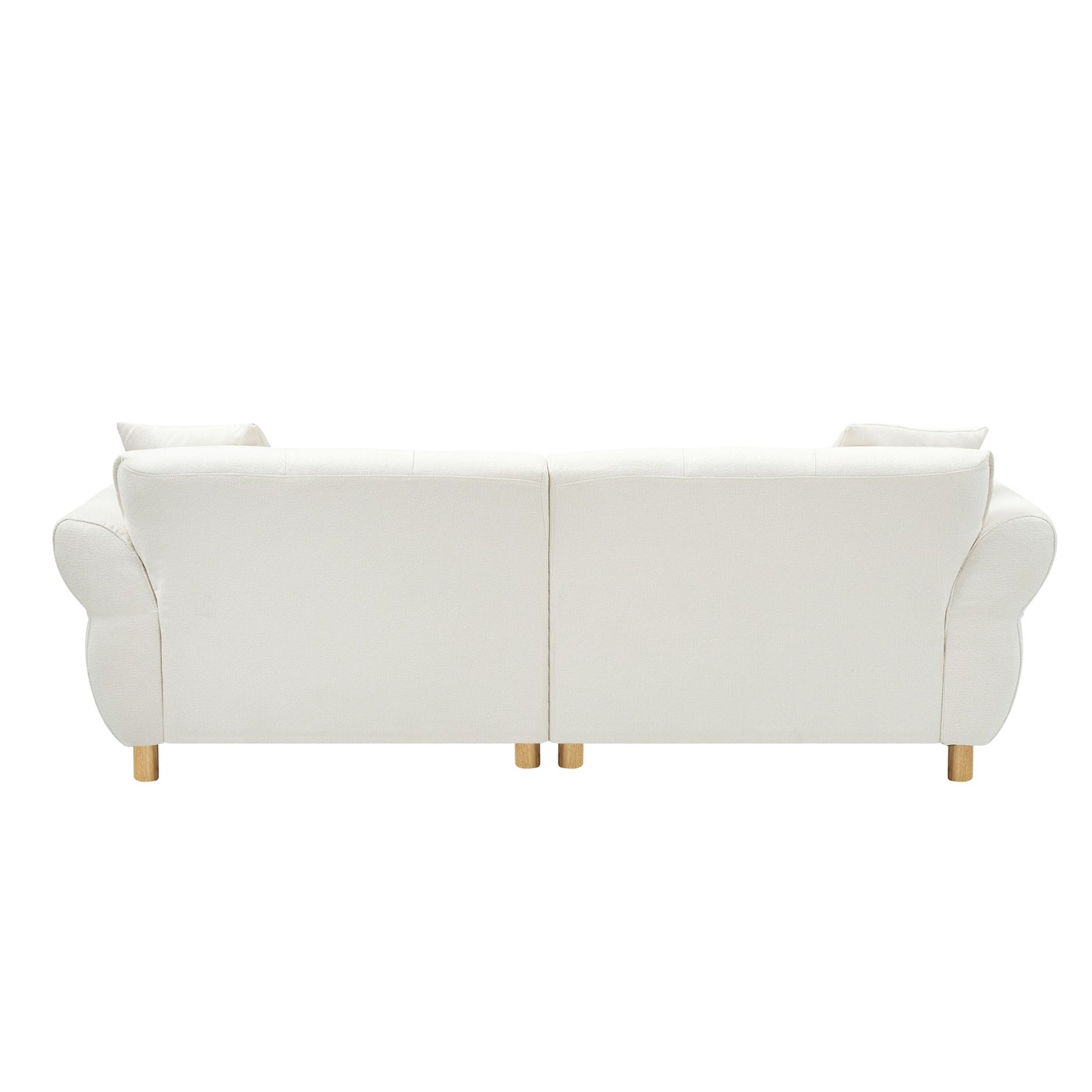 93.70 Inches Long, Teddy Sofa Fabric,with Two Matching Pillows and Three Spacious and Comfortable Seats