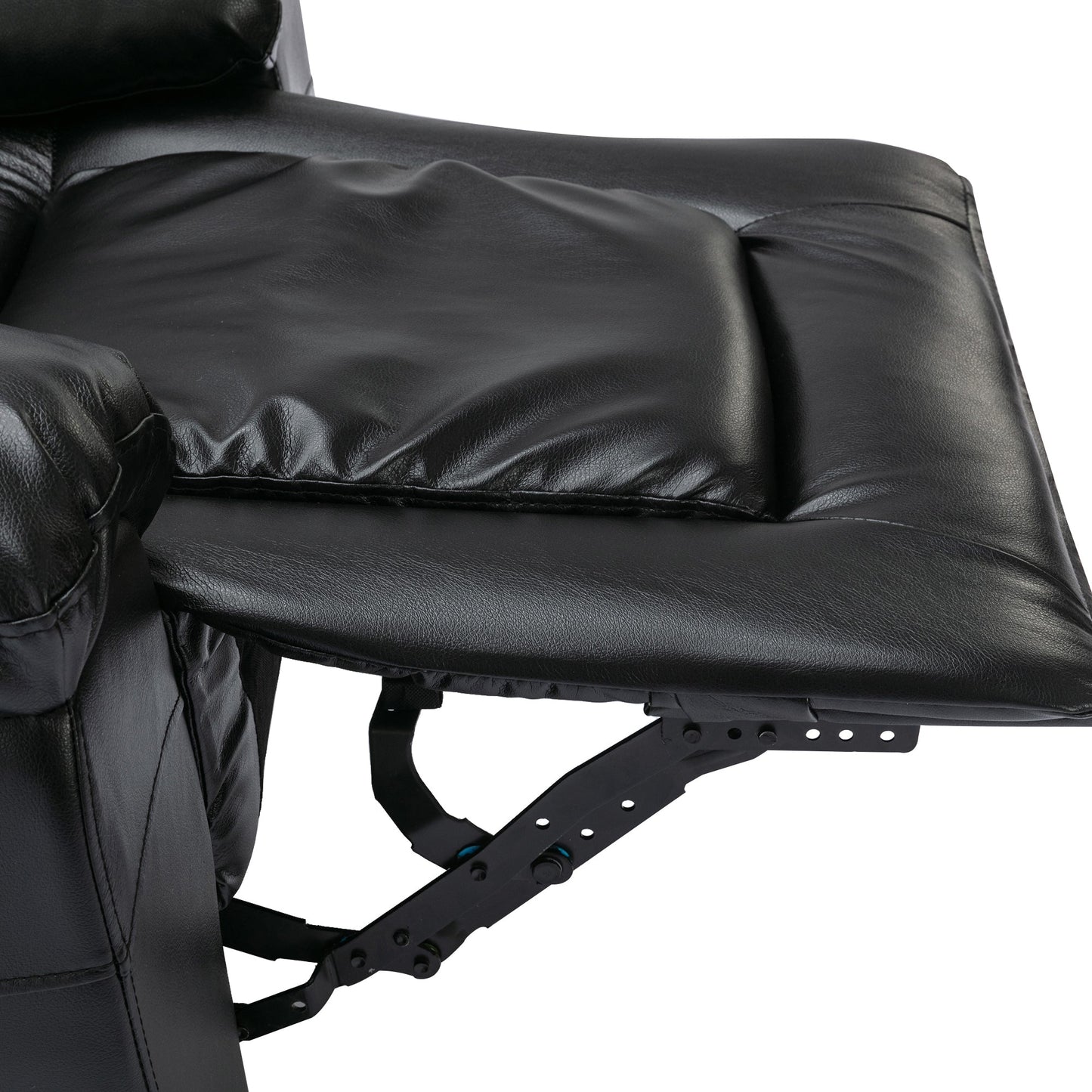 2 Seater Home Theater Recliner Manual Recliner Chair With a Storage Box and Two Cup Holders for Living Room,Bedroom, Black