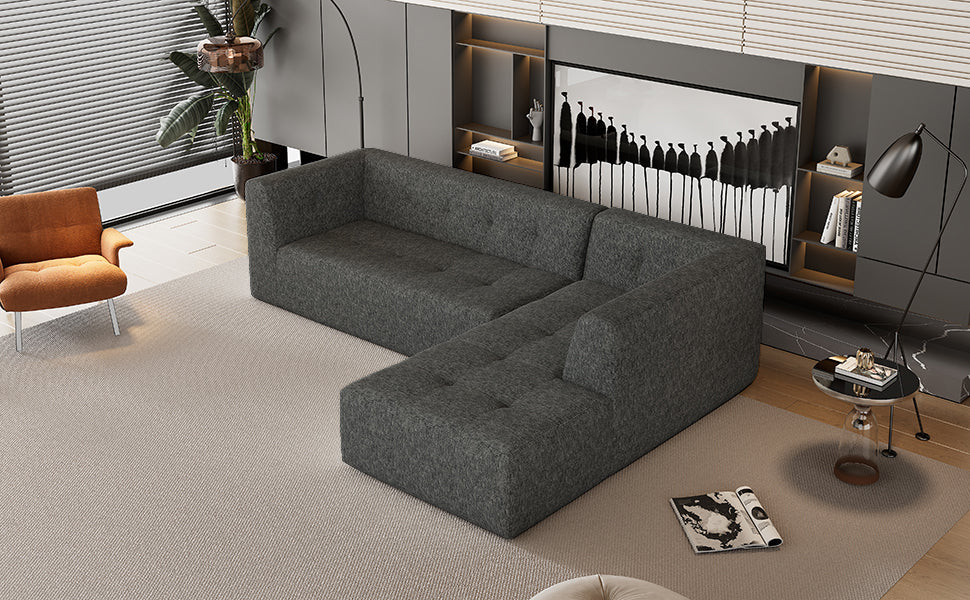 112.2*74" Modular Modular Combination Living Room Sofa Set, Modern Minimalist Sofa, Living Room Upholstered Sofa Bed