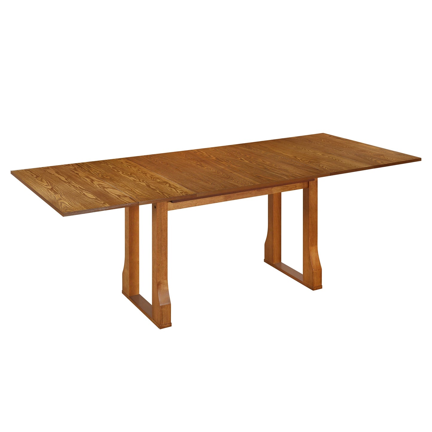 Modern 6-Piece 82.7inch Extendable Dining Table Set With 4 Wicker Back Upholstered Dining Chairs and Long Bench