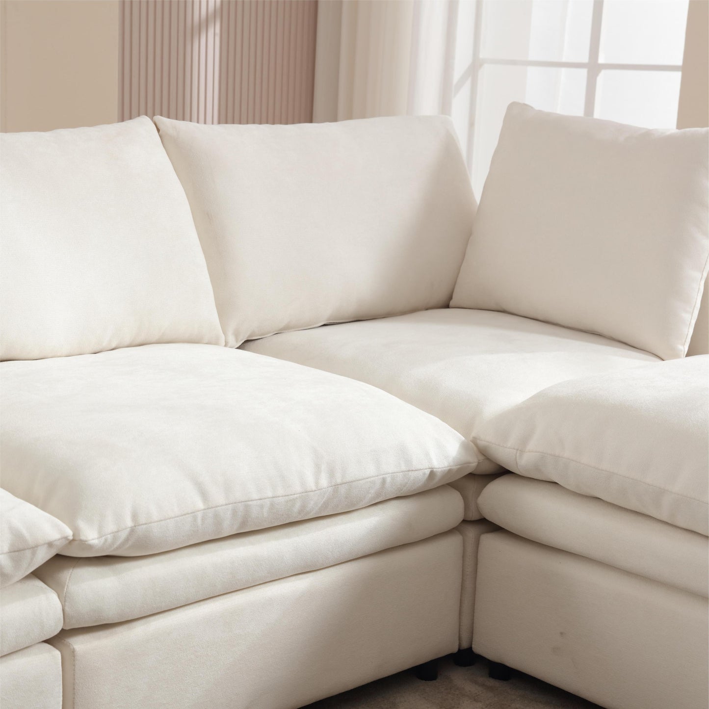 Modern U-Shaped Sectional Sofa ,5-Seat Sofa ,Sleeper Sofa Couch With Chaise Lounge for Living Room,Apartment,Upholstere