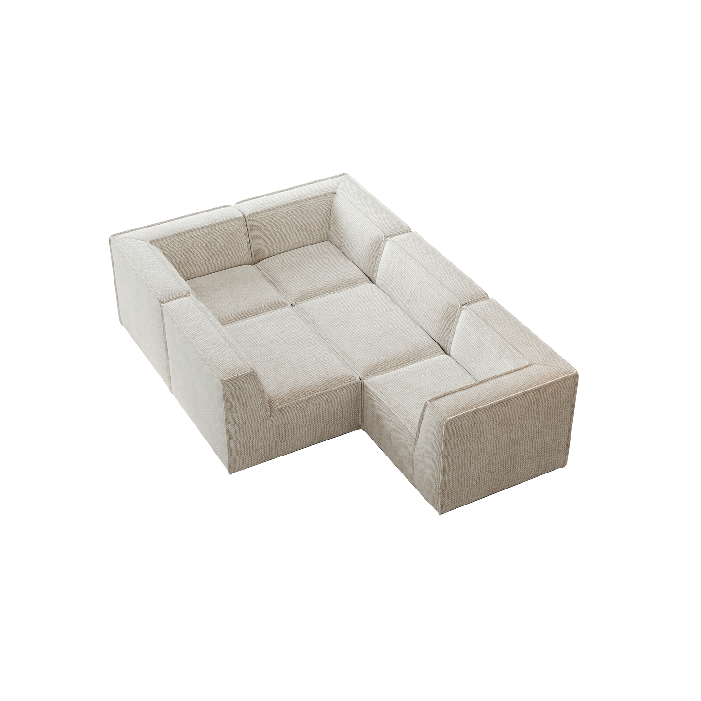 106*106" Chenille Modular L Shaped Sectional Sofa,Luxury Floor Couch Set,Upholstered Indoor Furniture