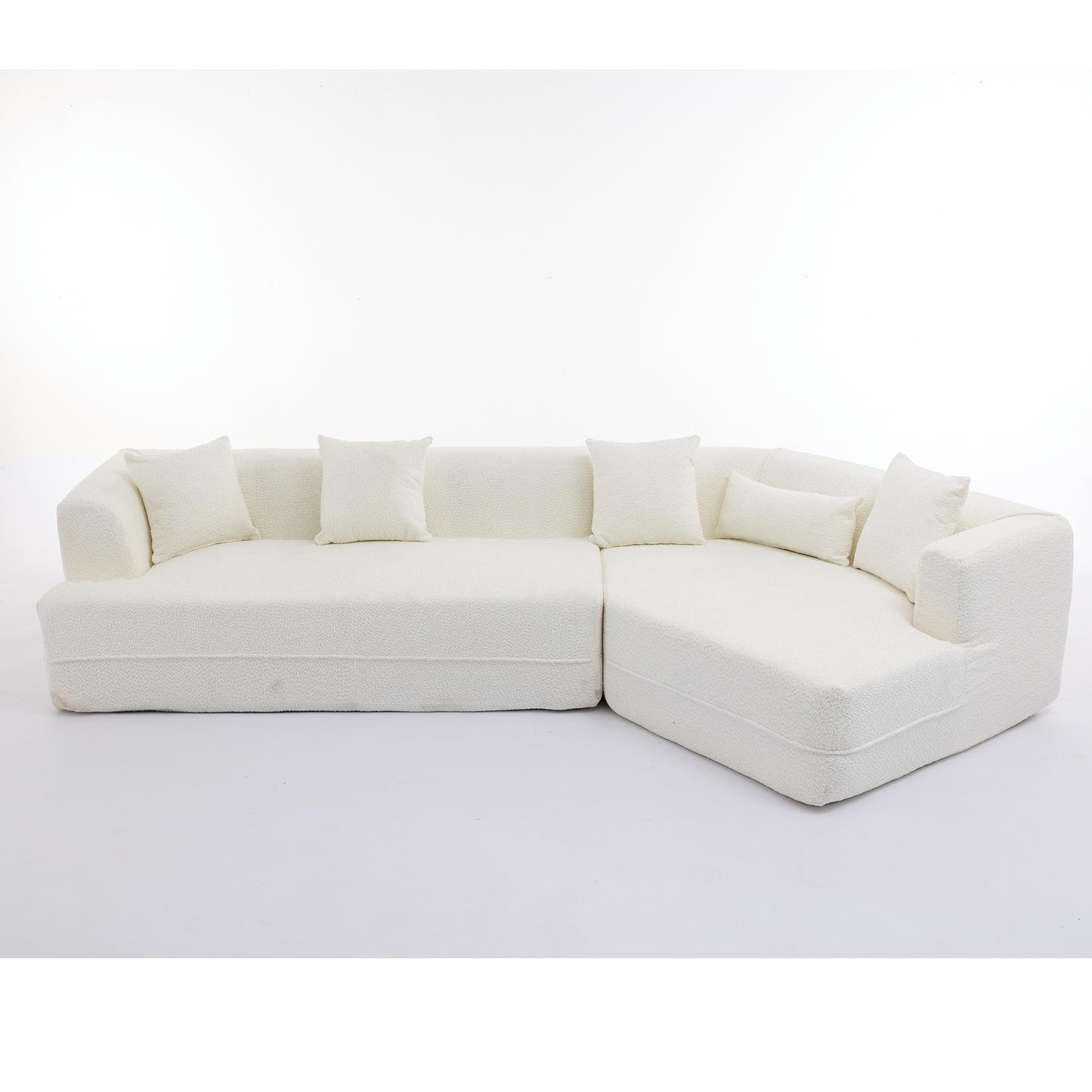Modular Sofa , Modern Minimalist Style Sofa, Upholstered , Free Combination, Round Fiber Fabric, Anti-Wrinkle Fabric