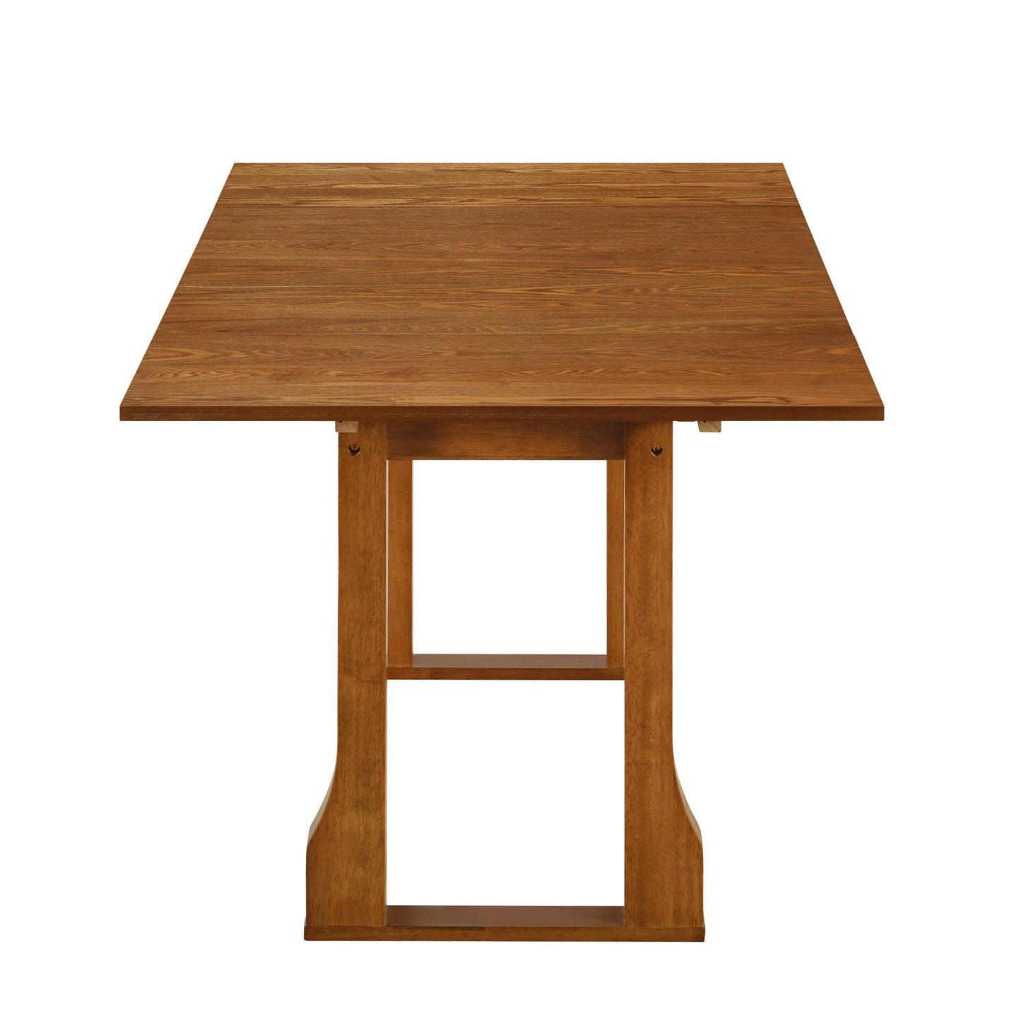 Modern 6-Piece 82.7inch Extendable Dining Table Set With 4 Wicker Back Upholstered Dining Chairs and Long Bench