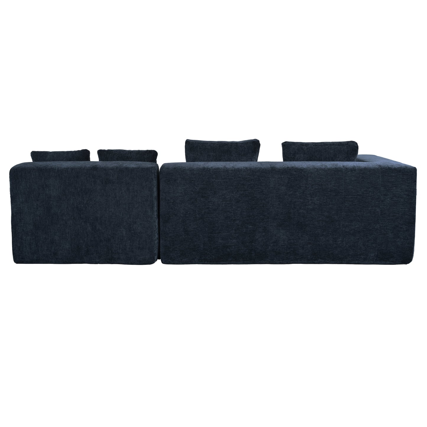 Modern Large Removable Modular Sofa, 3-Piece Set With Free Combination, Includes 4 Cushions, Ideal for Living Room
