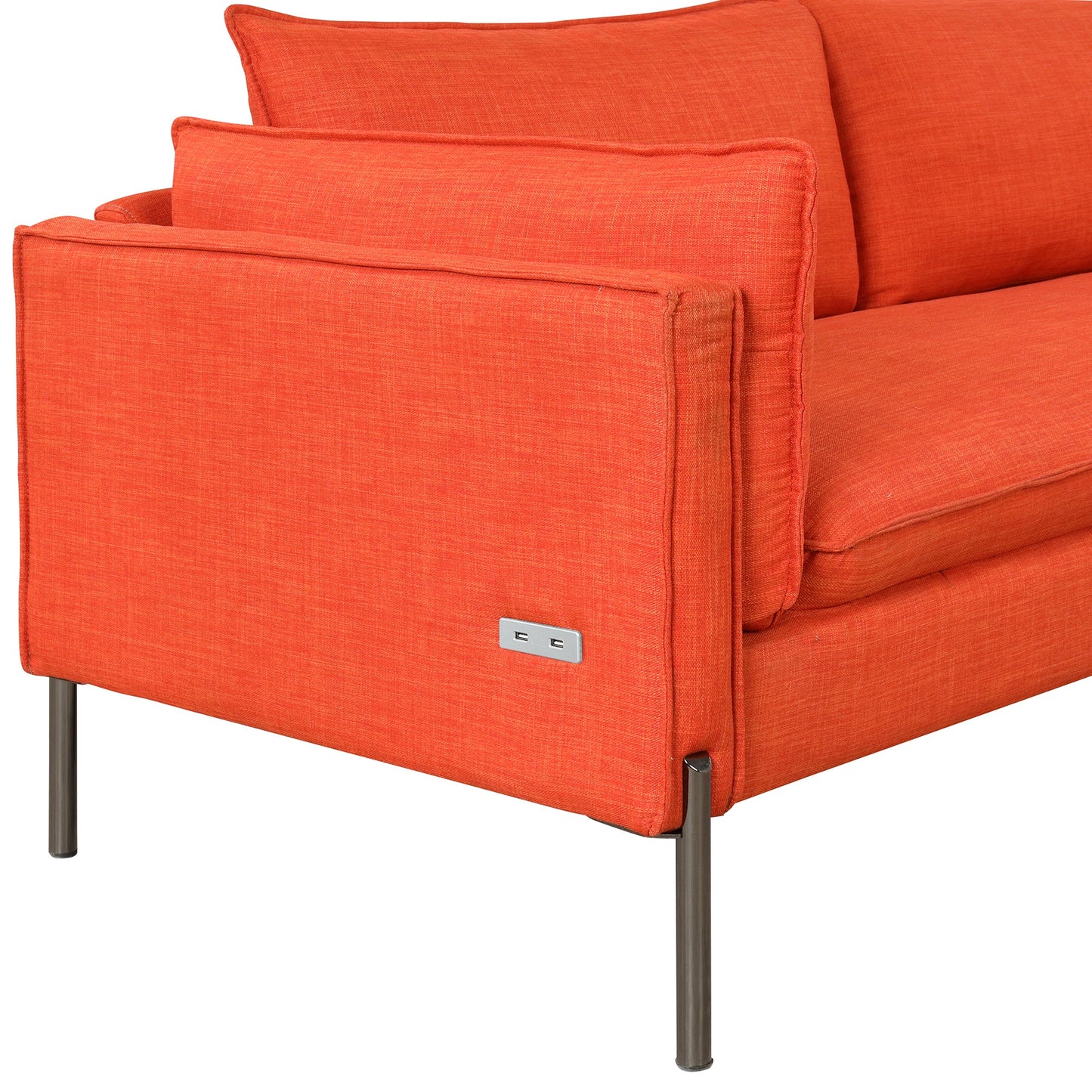 76.2" Modern Style 3 Seat Sofa Linen Fabric Upholstered Couch Furniture 3-Seats Couch for Different Spaces,Living Room