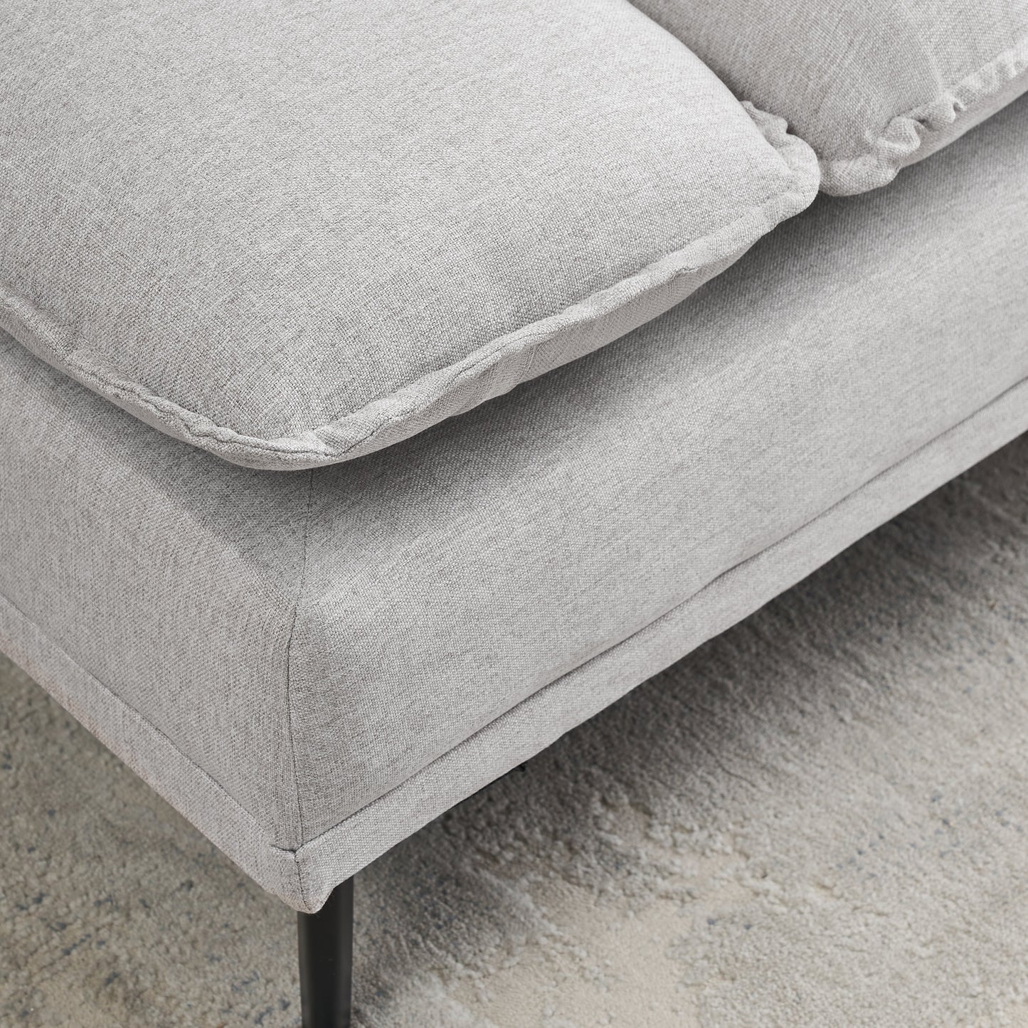 Woven in 89 Inch Wide Cotton and Linen, the Light Grey Elegance Exquisite