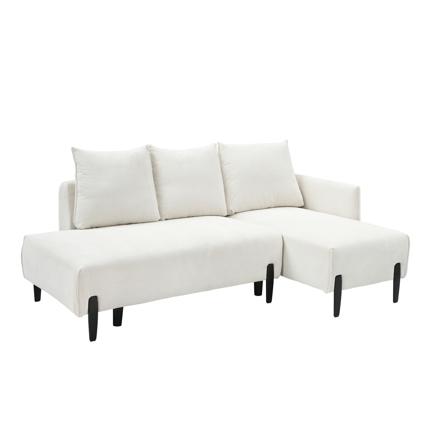 79.50 Inches Long, Velvet Sofa Fabric, With Three Matching Pillows and Spacious and Comfortable Seats