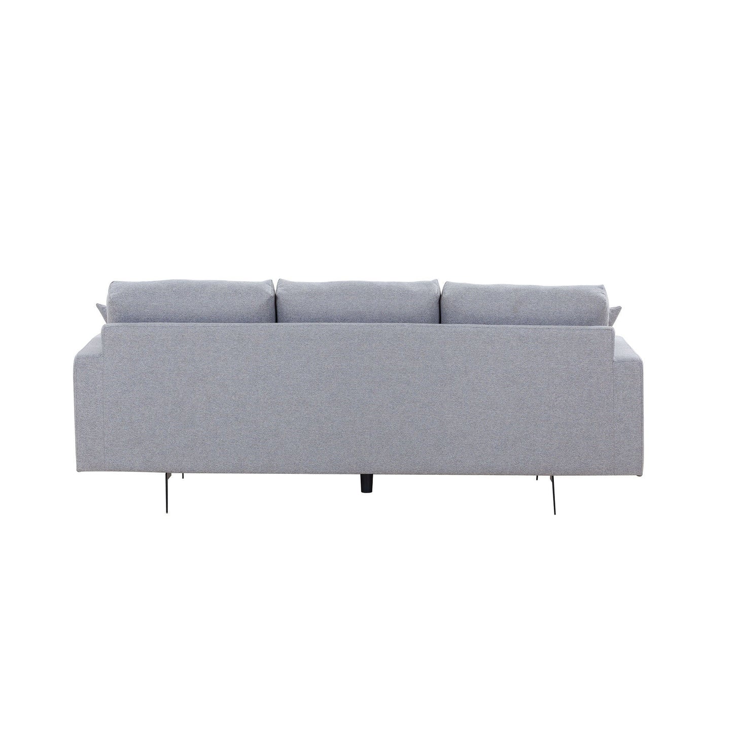 Modern Three Seat Sofa Couch With 2 Pillows, Light Grey Perfect for Every Occasion