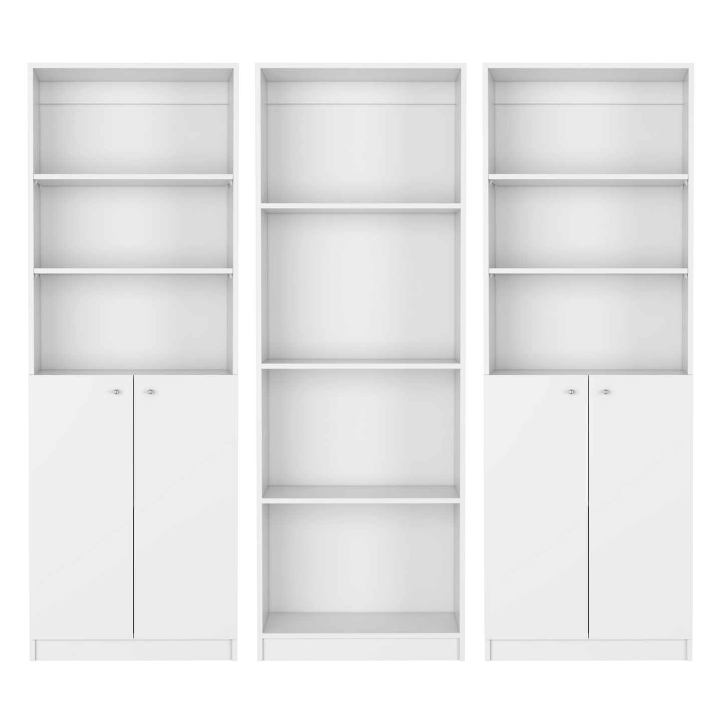 Emery 3 Piece Living Room Set, White