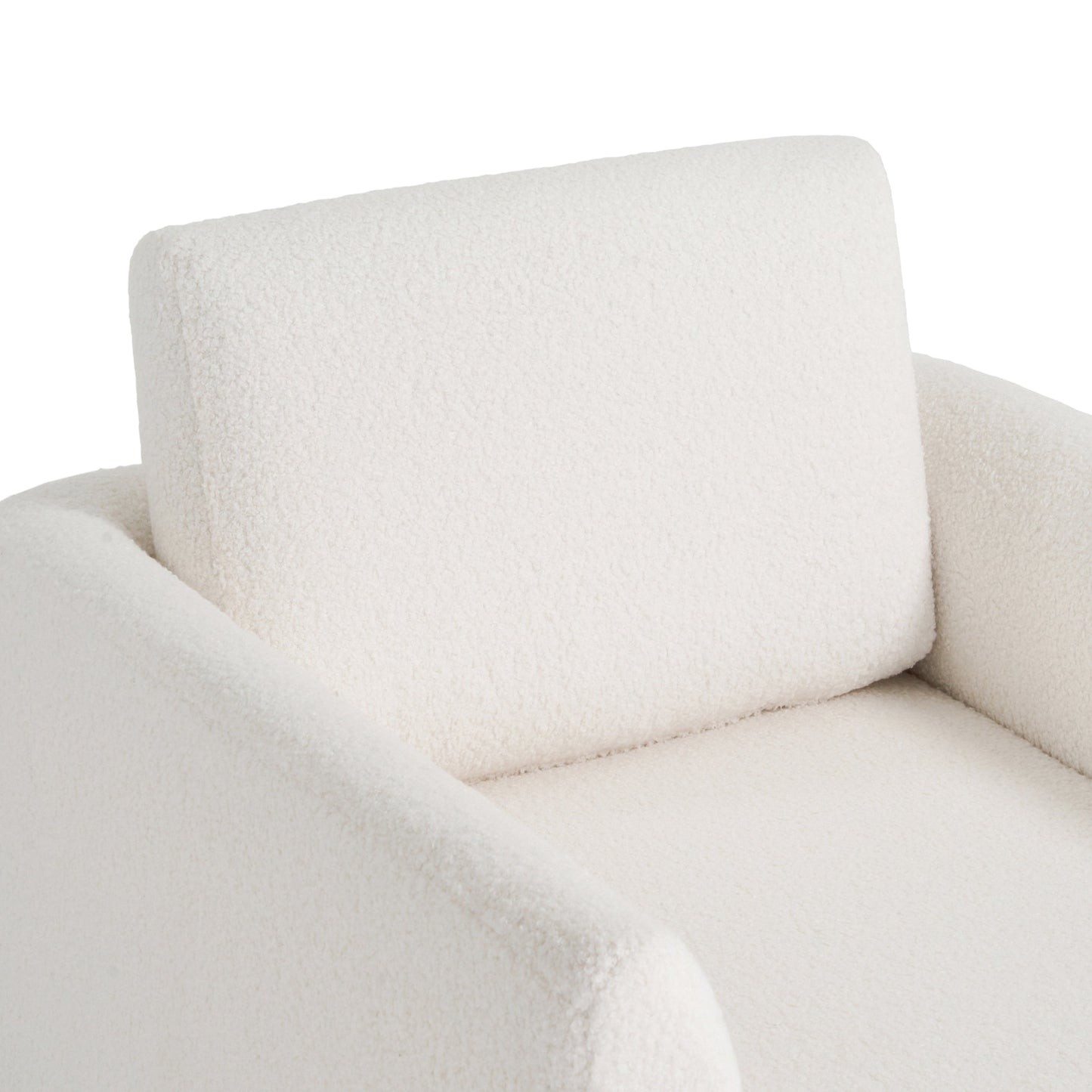 360° Modern Swivel Accent Chairs Set of 2,30" W Teddy Sherpa Round Armchair,Thick Padded Lounge Sofa,Upholstered Comfy