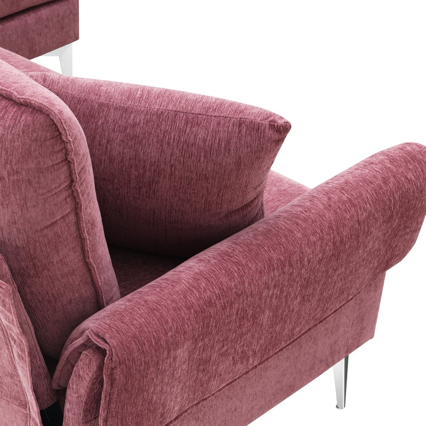 84 "Modern Chenille L-Shaped Sofa With Reversible Lounge,Convertible Sectional Couch Set,4 Seat Indoor Furniture