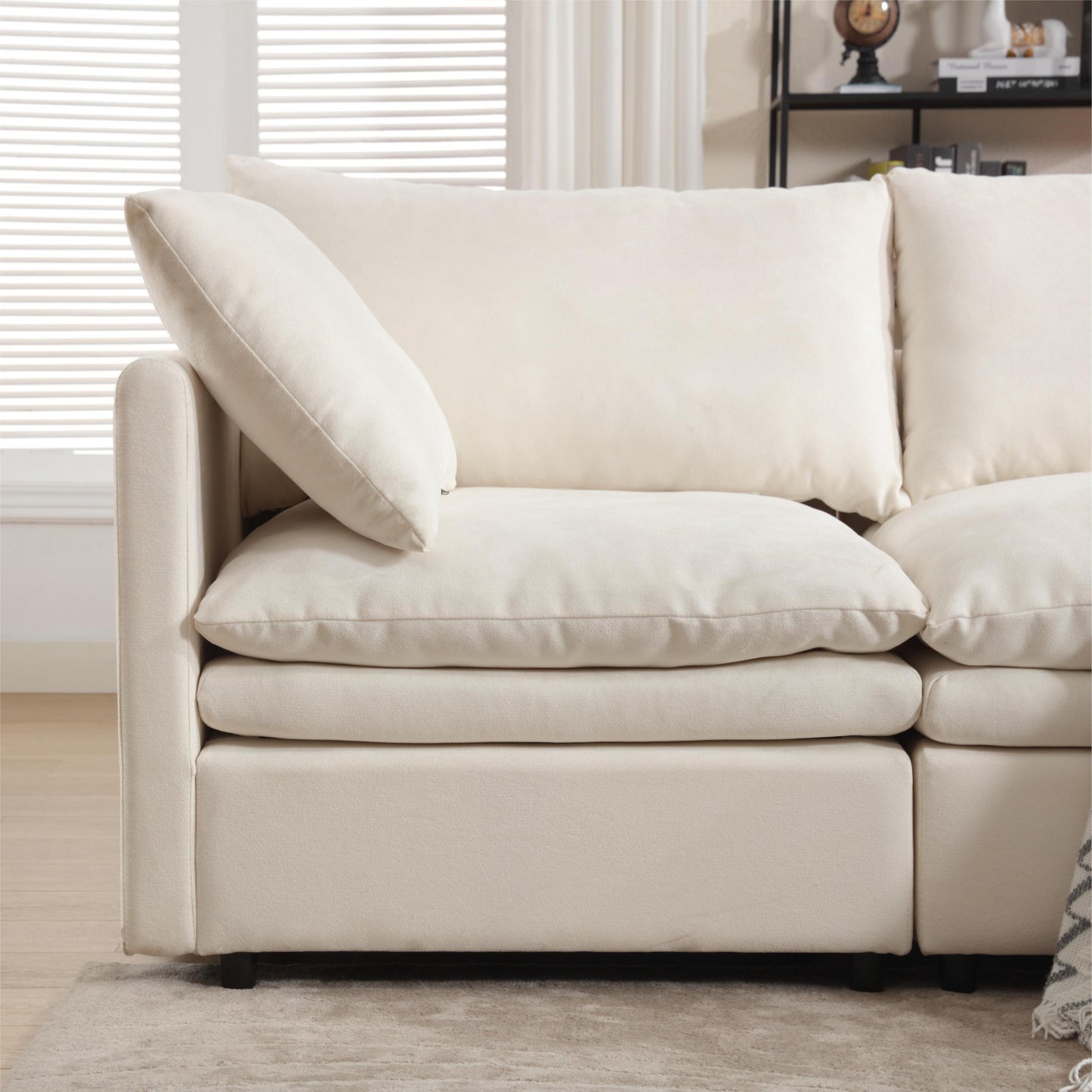 Modern U-Shaped Sectional Sofa ,5-Seat Sofa ,Sleeper Sofa Couch With Chaise Lounge for Living Room,Apartment,Upholstere