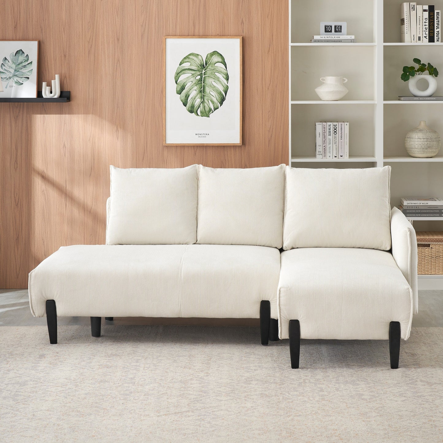 79.50 Inches Long, Velvet Sofa Fabric, With Three Matching Pillows and Spacious and Comfortable Seats