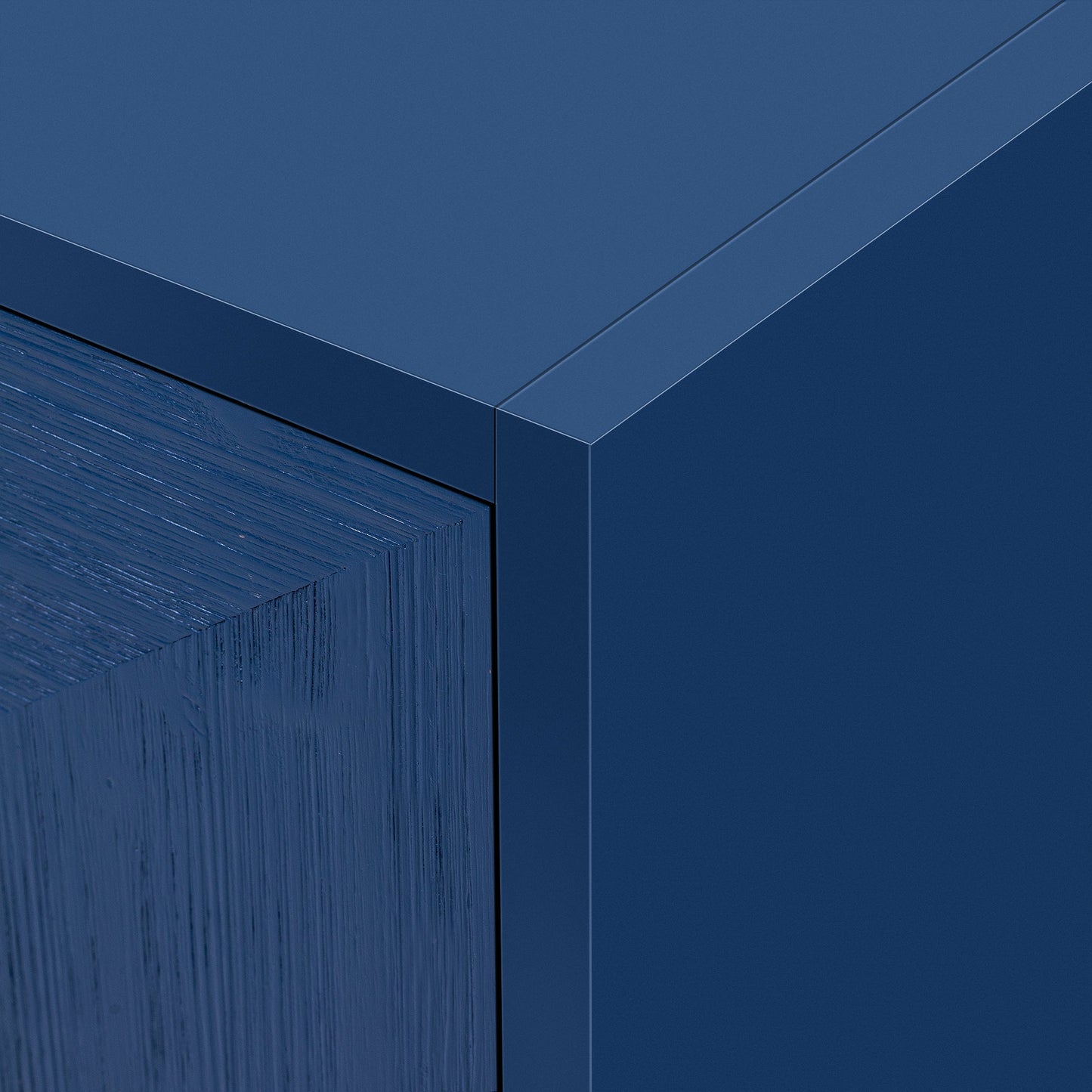 Versatile Four-Door Sideboard With Brushed Doors and Fir Veneer,Featuring Elegant Handles,Perfect for Various Spaces