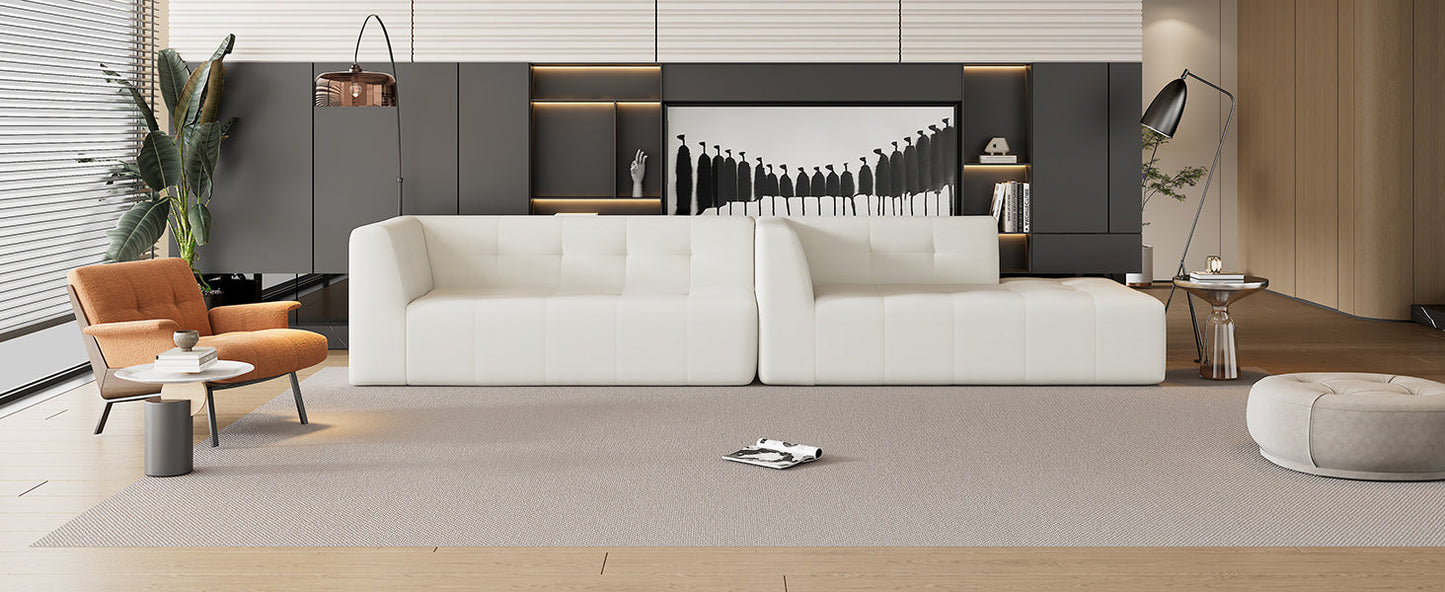 112.2*74" Modular Modular Combination Living Room Sofa Set, Modern Minimalist Sofa, Living Room Upholstered Sofa Bed