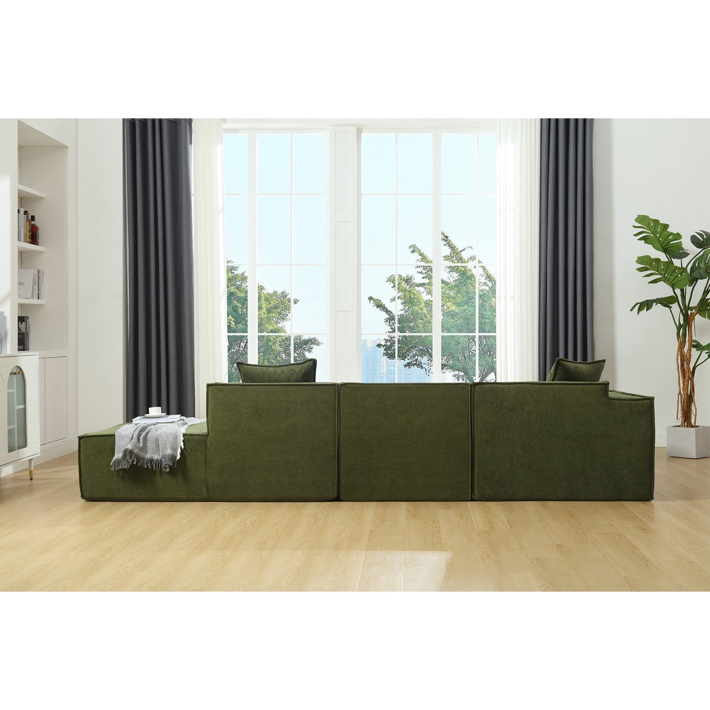 Modular Combination Living Room Sofa Set, Modern Minimalist Sofa, Free Installation Sofa, L-Shaped, Italian Minimalist