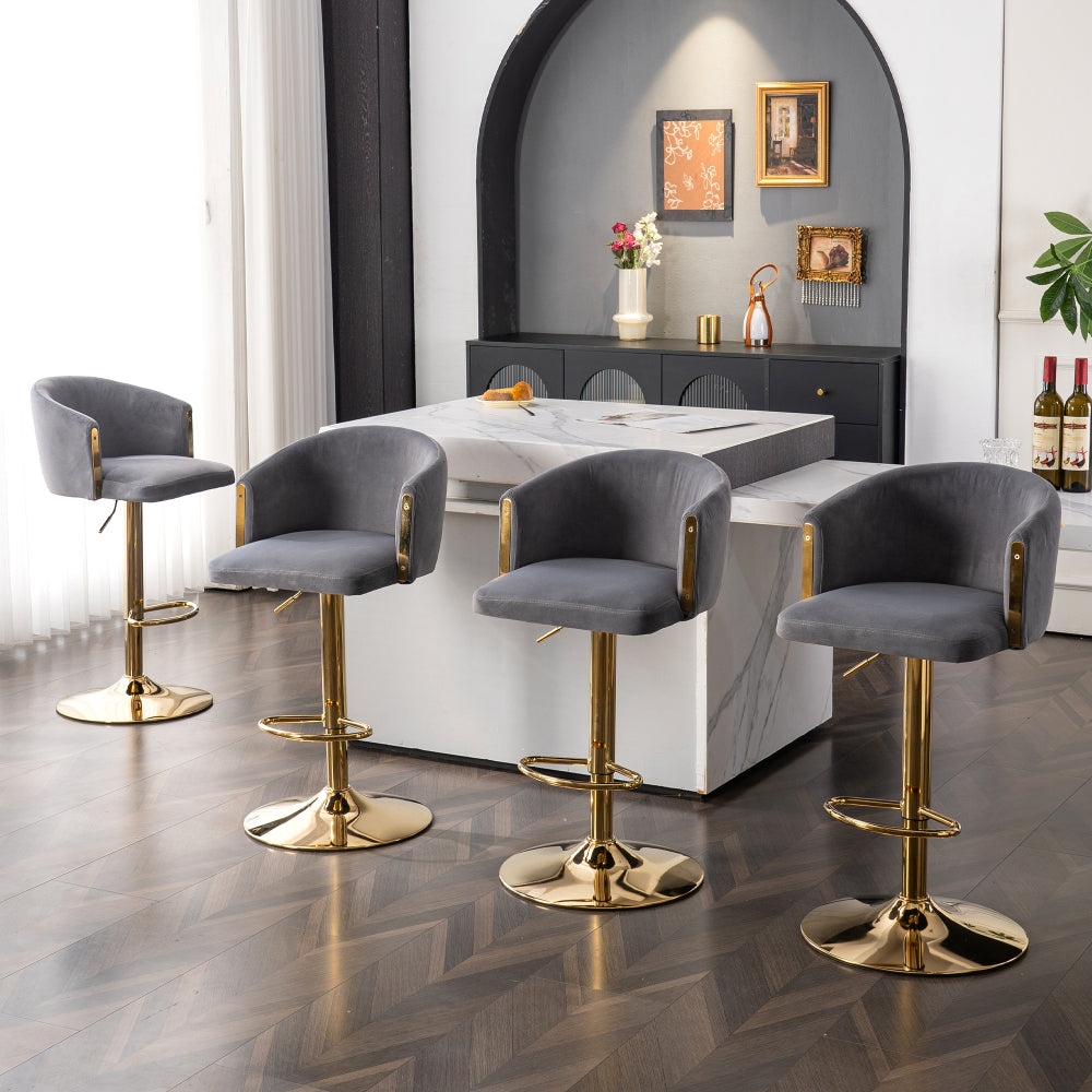 Modern Rotatable Height Adjustable Bar Stools, Modern Bar Stools for Kitchen, Bar, and Restaurant Counters, Lift Stools
