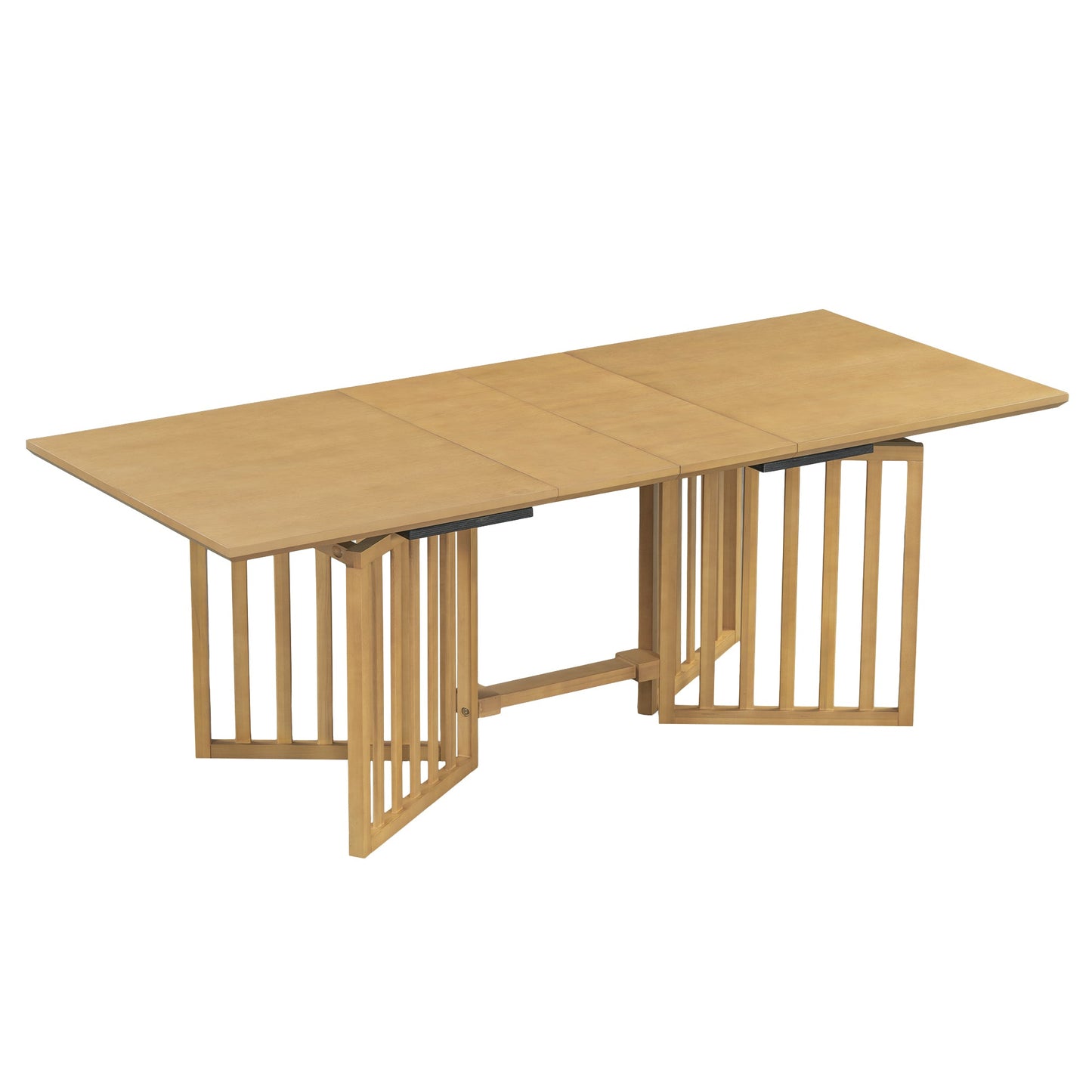 Farmhouse 9-Piece 83.9inch Extendable Dining Table Set With 2 12-Inch Removable Leaves and 8 Upholstered Dining Chairs,