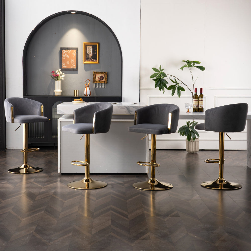Modern Rotatable Height Adjustable Bar Stools, Modern Bar Stools for Kitchen, Bar, and Restaurant Counters, Lift Stools