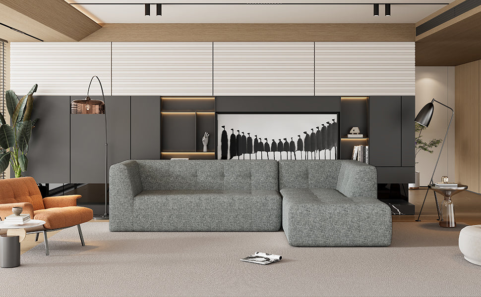 112.2*74" Modular Modular Combination Living Room Sofa Set, Modern Minimalist Sofa, Living Room Upholstered Sofa Bed