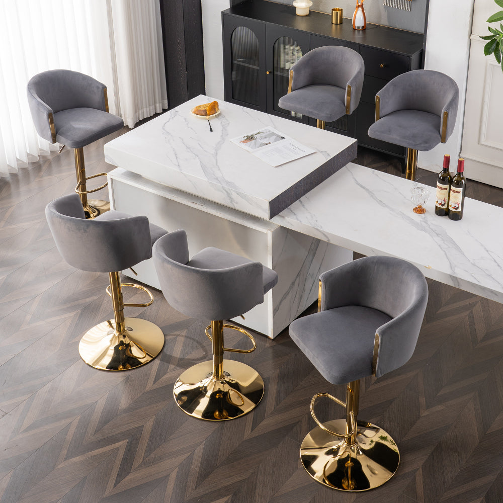 Modern Rotatable Height Adjustable Bar Stools, Modern Bar Stools for Kitchen, Bar, and Restaurant Counters, Lift Stools