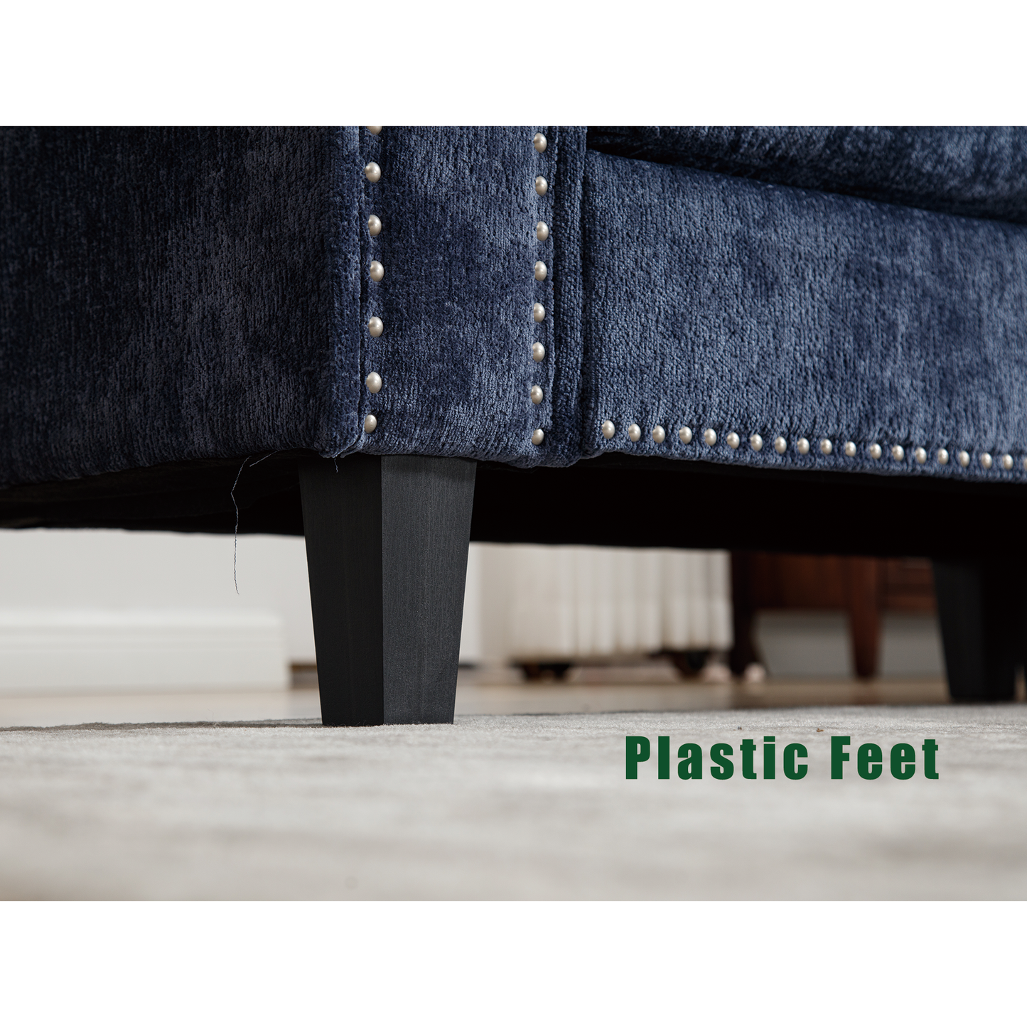 5 Seat Modular Sofa,with Storage Ottoman, Convertible Sectional Sofa, L Shaped Couch , Reversible Chaise ,Riveted Sofa