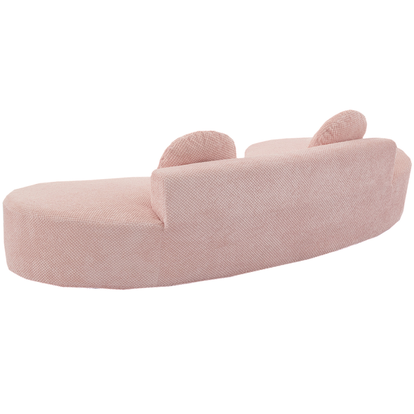 105.5''Curved Sofa, Modern Minimalist Sofa, Cloud Couch Sofa 3-4 Seater Couch With 2 Pillows,Bedroom, No Assembly Require