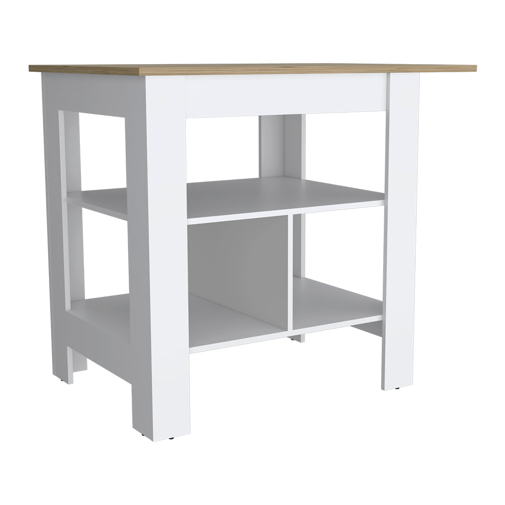 Bowie 2 Piece Kitchen Set, White / Light Oak