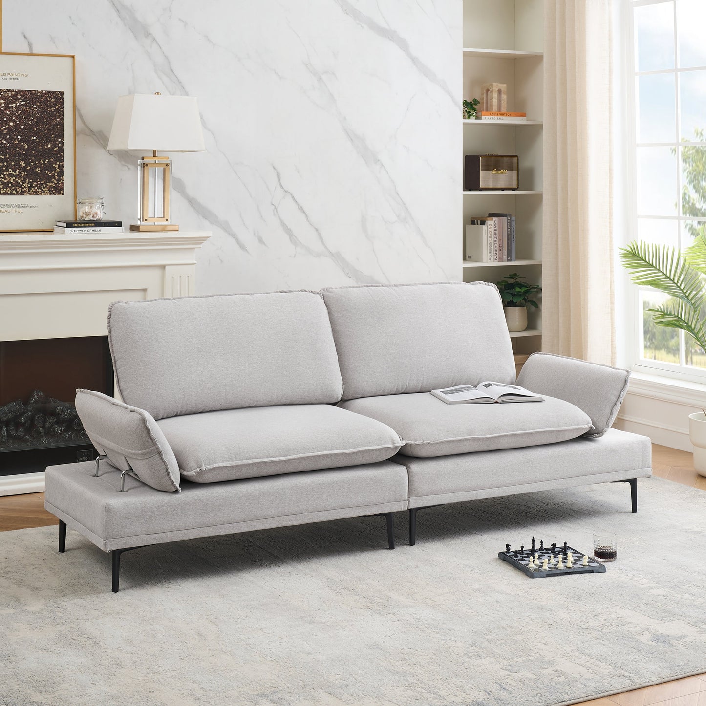 Woven in 89 Inch Wide Cotton and Linen, the Light Grey Elegance Exquisite