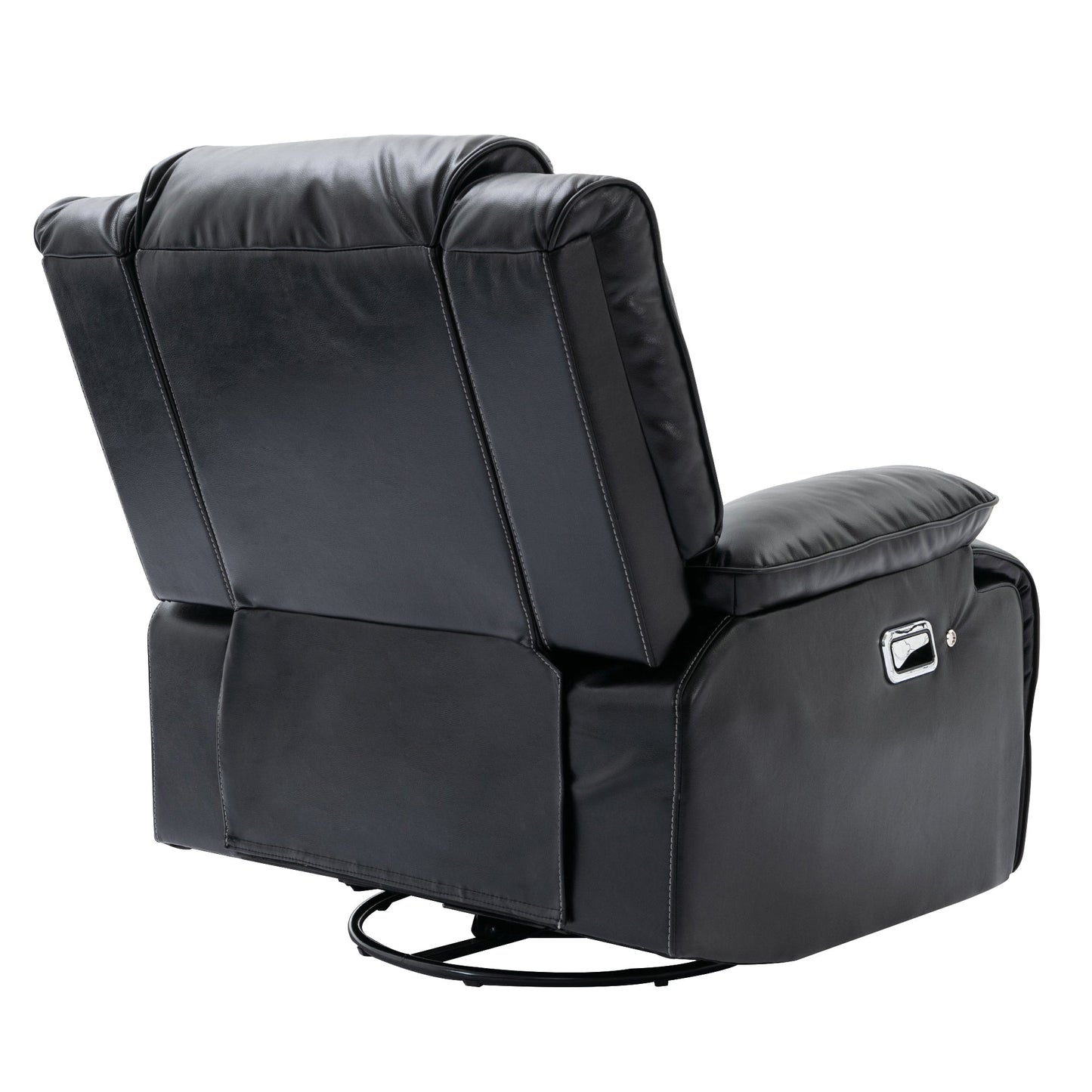 360° Swivel and Rocking Home Theater Recliner Manual Recliner Chair With a LED Light Strip for Living Room,Bedroom