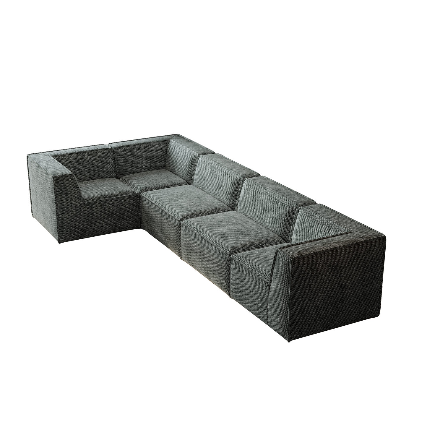 106*106" Chenille Modular L Shaped Sectional Sofa,Luxury Floor Couch Set,Upholstered Indoor Furniture