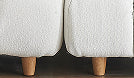 120 Inches Long, Teddy Sofa Fabric, With Spacious and Comfortable Seats, for Apartment Office Living Room -Beige