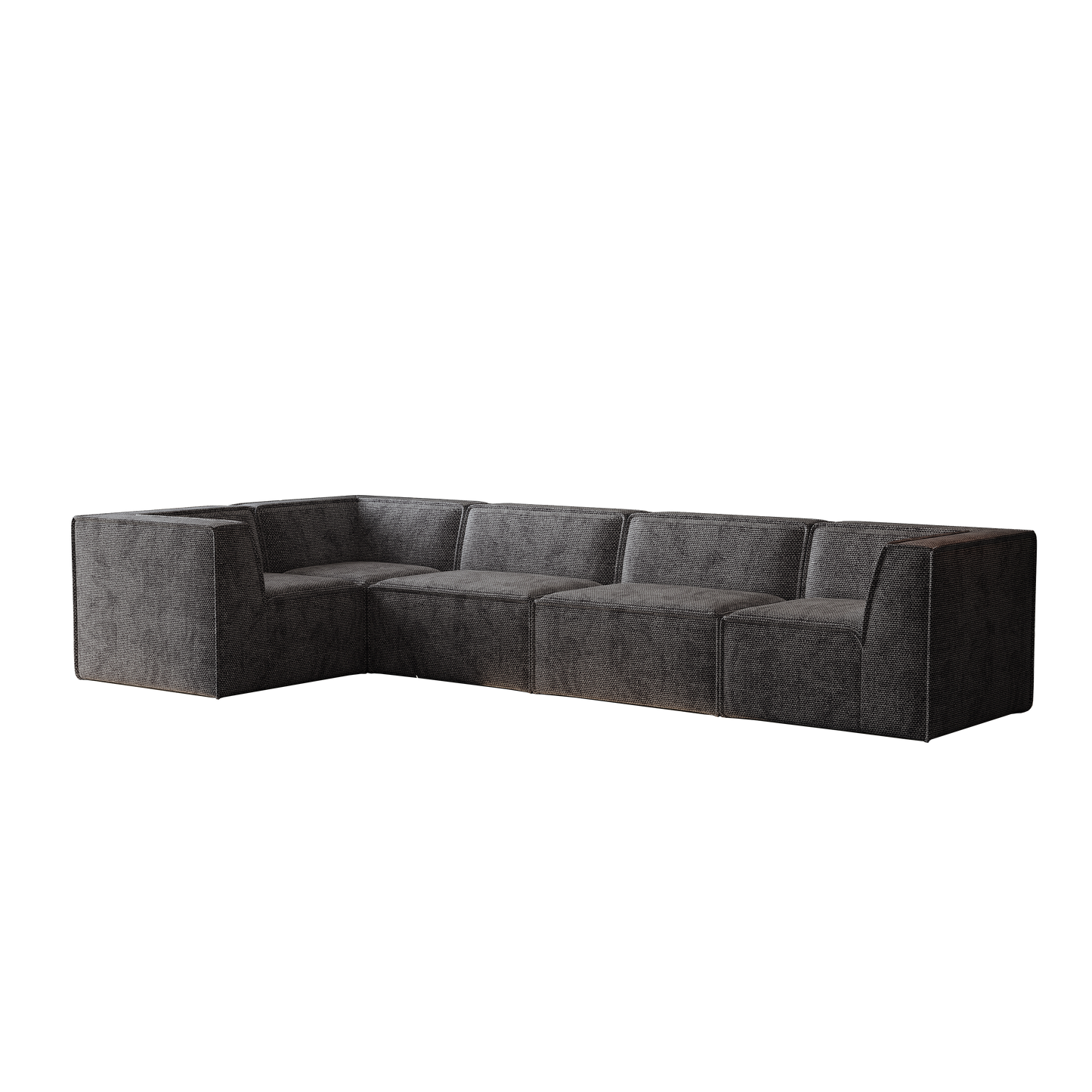 106*106" Chenille Modular L Shaped Sectional Sofa,Luxury Floor Couch Set,Upholstered Indoor Furniture