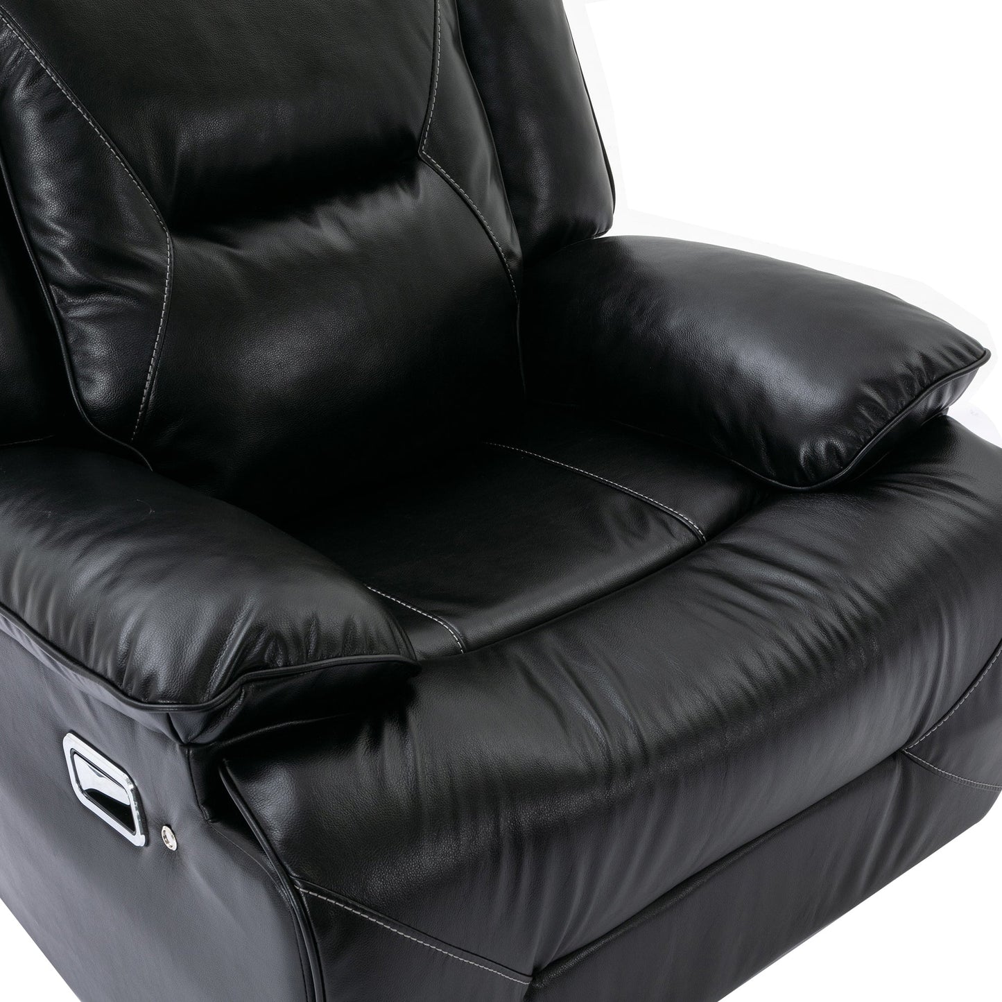 360° Swivel and Rocking Home Theater Recliner Manual Recliner Chair With a LED Light Strip for Living Room,Bedroom