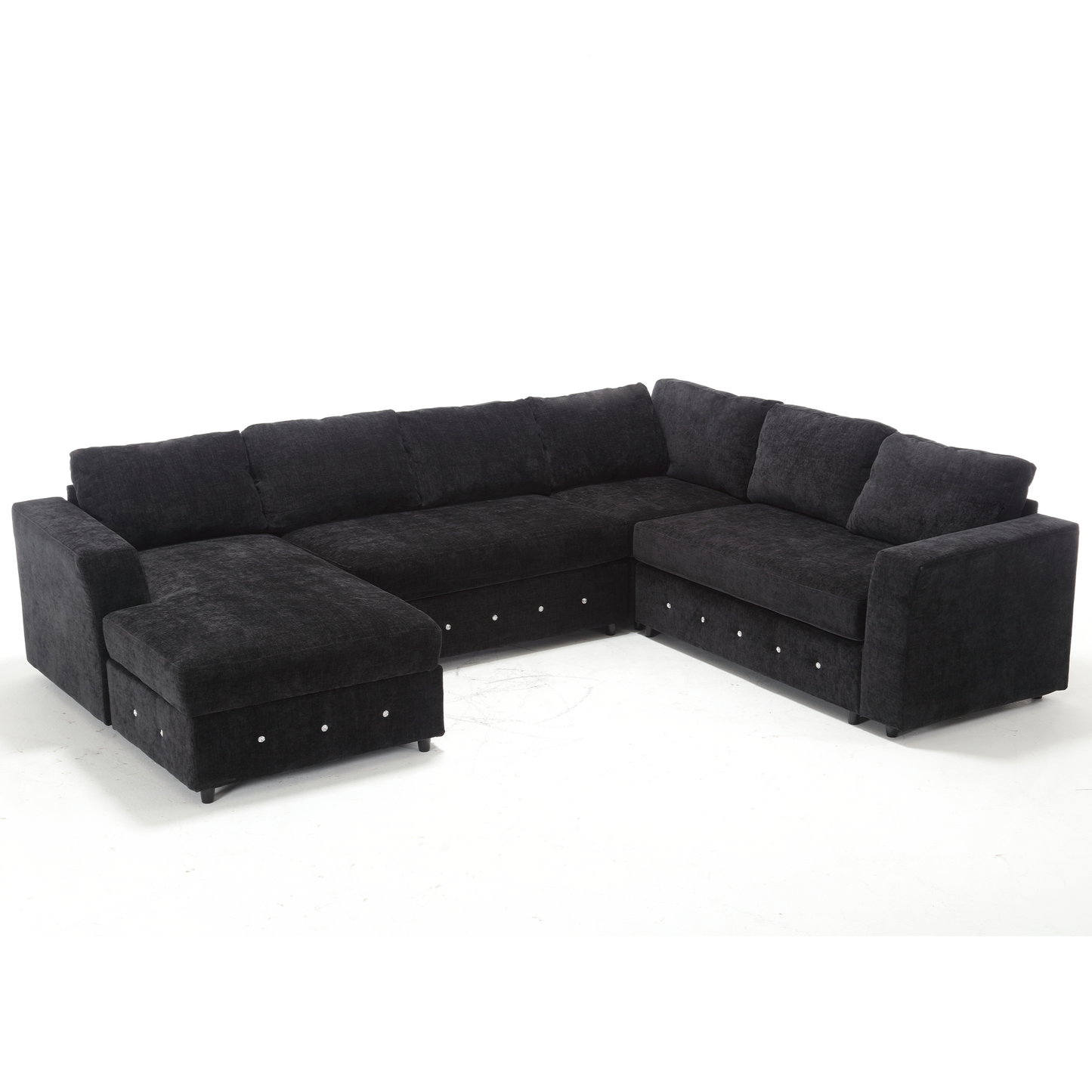 110.75" Sectional Sofa,Oversized Modular Sofa,Chaise Storage, Modern U Shaped Couch , Upholstered Sofas,Chenille