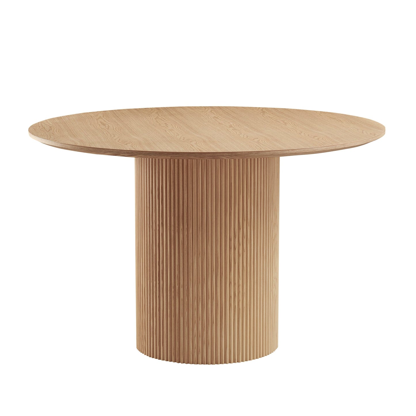 47,24 Inch MDF Dining Table for Dining Room  Round Dinner Tables Mid-Century Modern Table OAK