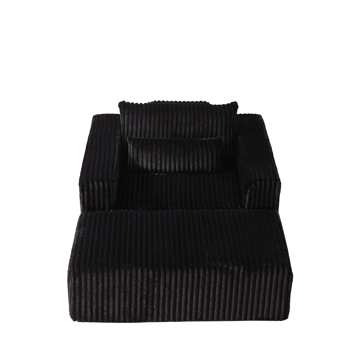 75-Inch Corduroy Sponge Sofa Lounge Chair With Removable Footrest,No Assembly Required,Fluffy Modern Sleeper Chair