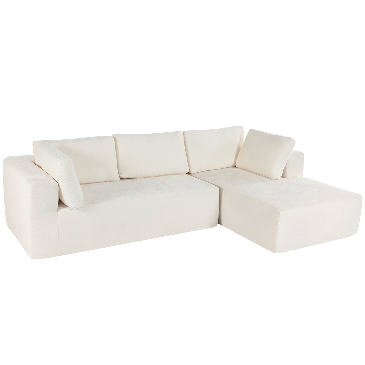 Modern Large Modular Sectional Sofa for Living Room, Bedroom, Salon, 3 Piece Free Combination
