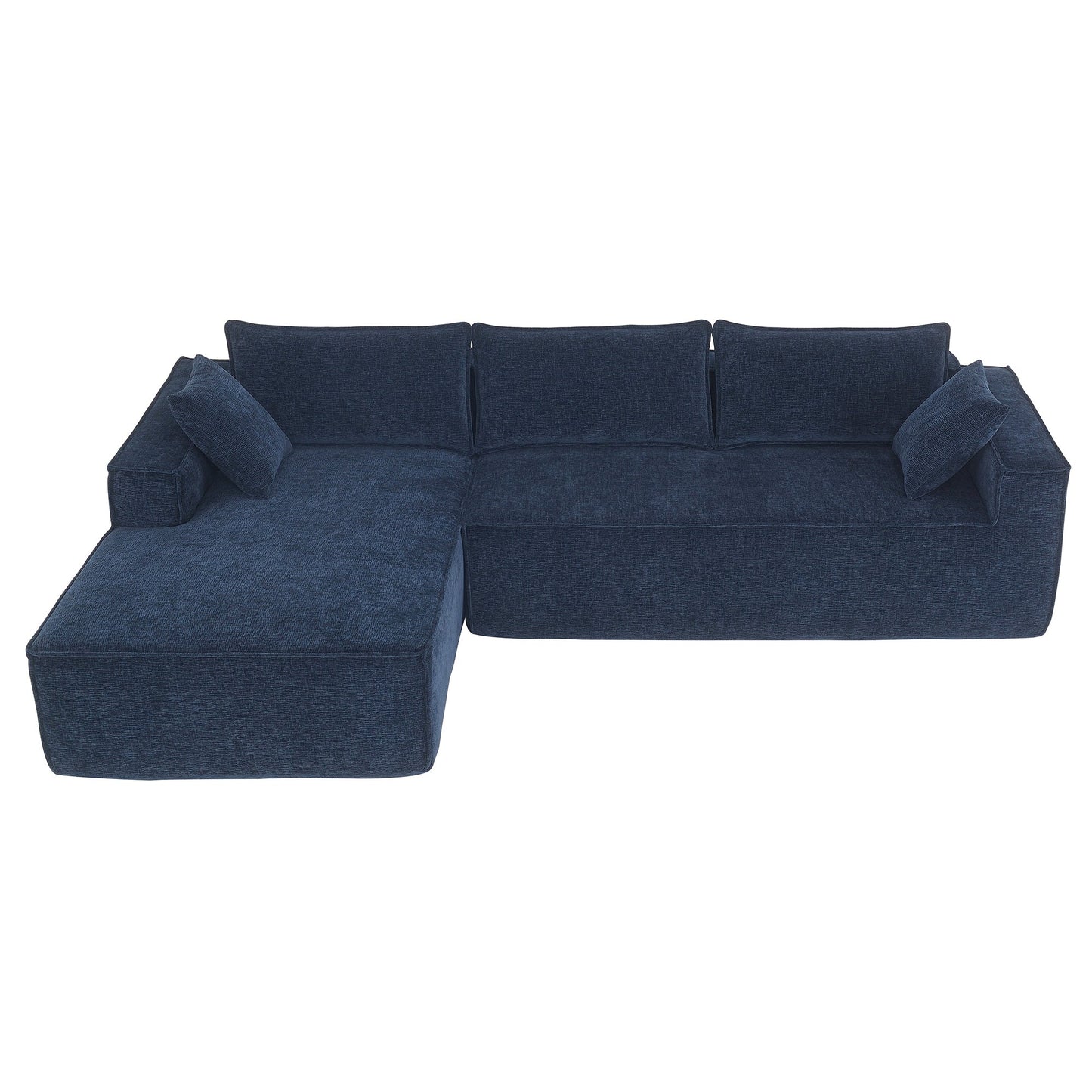 111.5*72"Minimalist Style Modular Sectional Sofa,Wrinkle-Resistant Chenille Couch Set,L-Shaped Sleeper Sofa Bed
