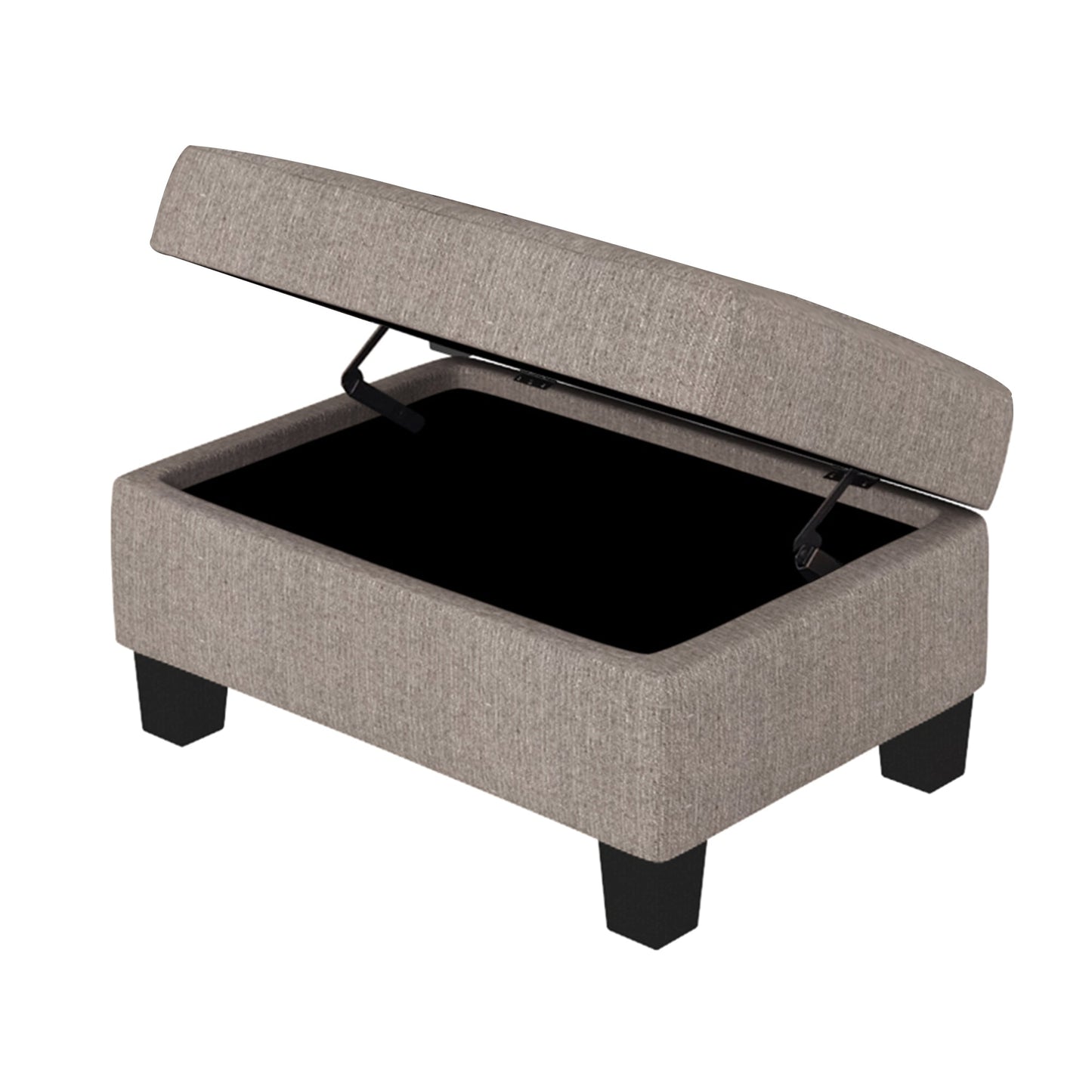 Sectional Corner Sofa L-Shape Couch Space Saving With Storage Ottoman