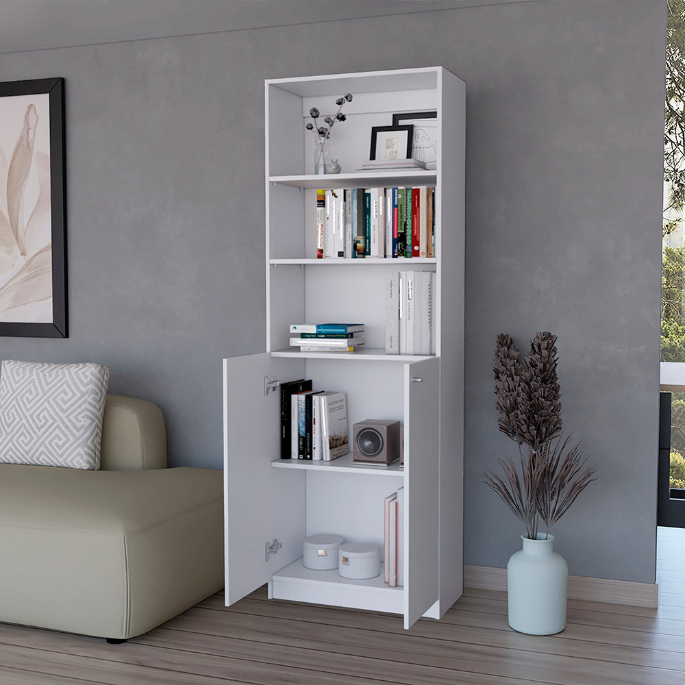 Bookcase Dual-Door Benzoni, Office, White