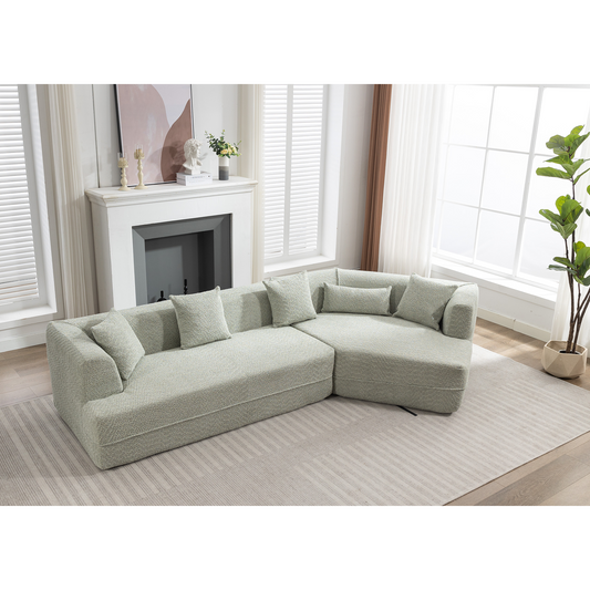 Modular Sofa , Modern Minimalist Style Sofa,  Upholstered ,  Free Combination, Round Fiber Fabric, Anti-Wrinkle Fabric