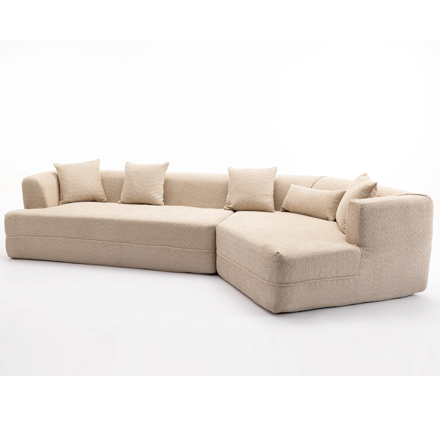 Modular Sofa , Modern Minimalist Style Sofa,  Upholstered ,  Free Combination, Round Fiber Fabric, Anti-Wrinkle Fabric