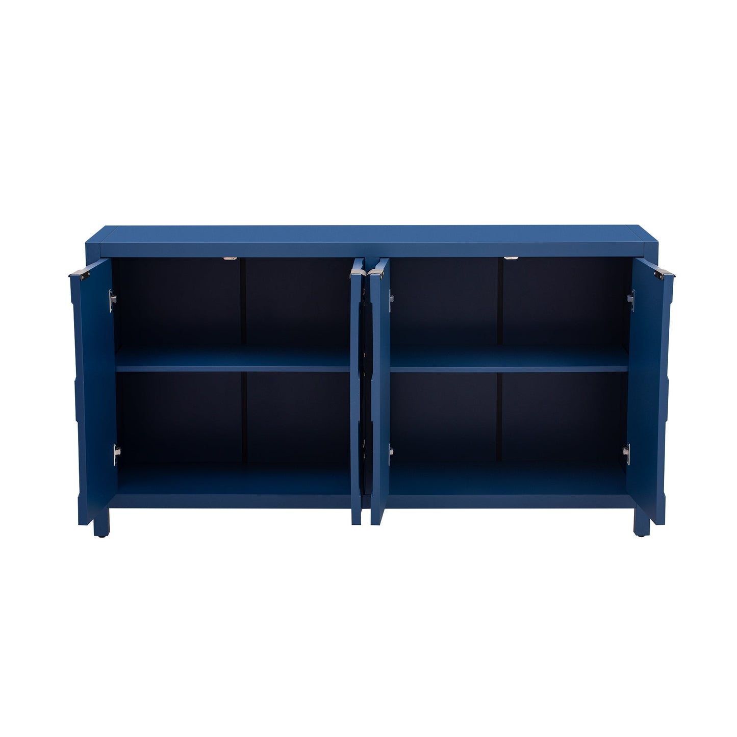 Luxurious Four-Door Sideboard With Honeycomb Patterned Doors, Offering Ample Storage for Study,Entrance and Living Room