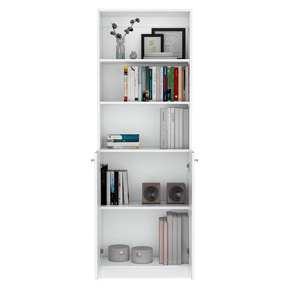 Bookcase Dual-Door Benzoni, Office, White