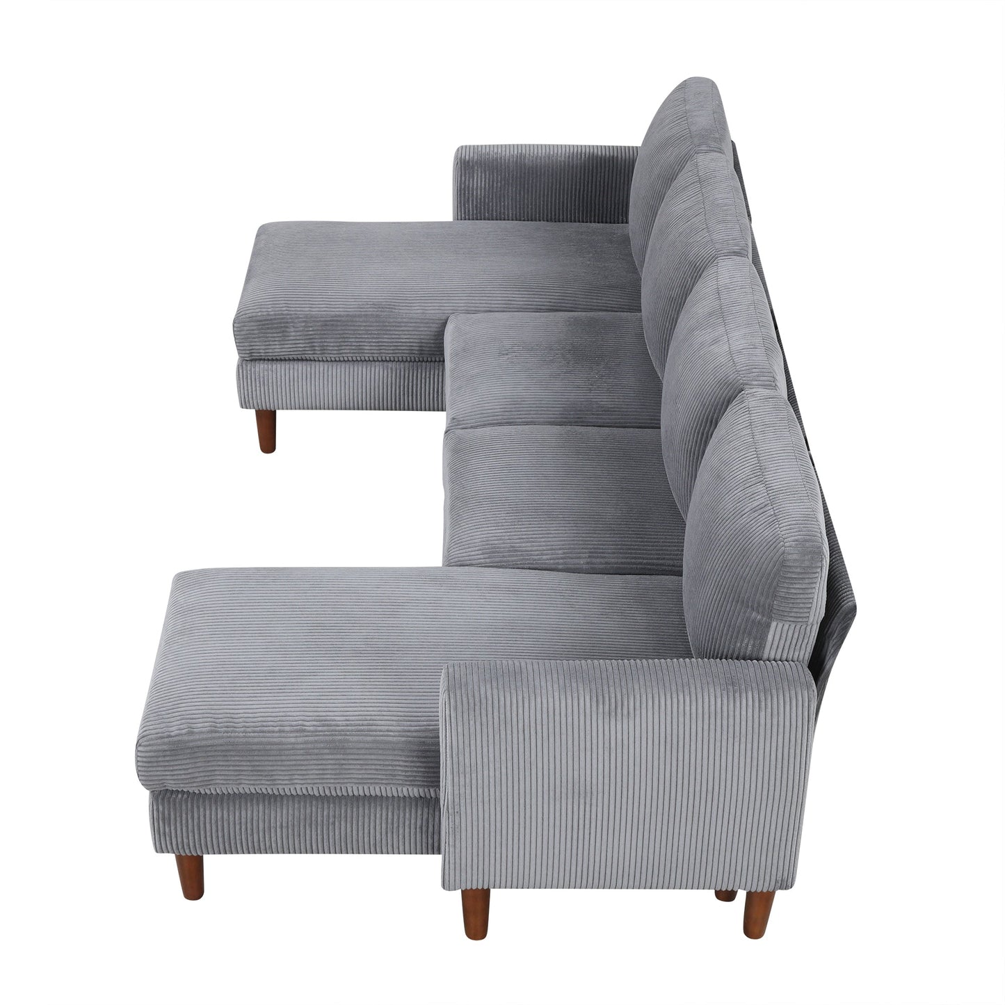 U-Shaped Sponge-Filled Cushion Combination Sofa, Suitable for Living Rooms, Studies, and Spacious Spaces