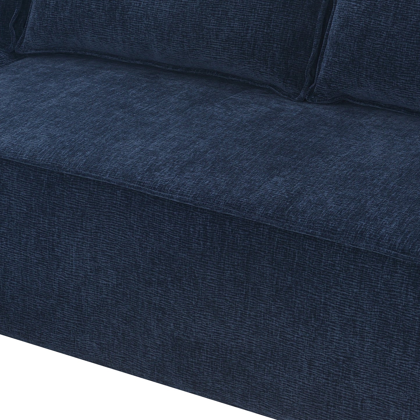 111.5*72"Minimalist Style Modular Sectional Sofa,Wrinkle-Resistant Chenille Couch Set,L-Shaped Sleeper Sofa Bed