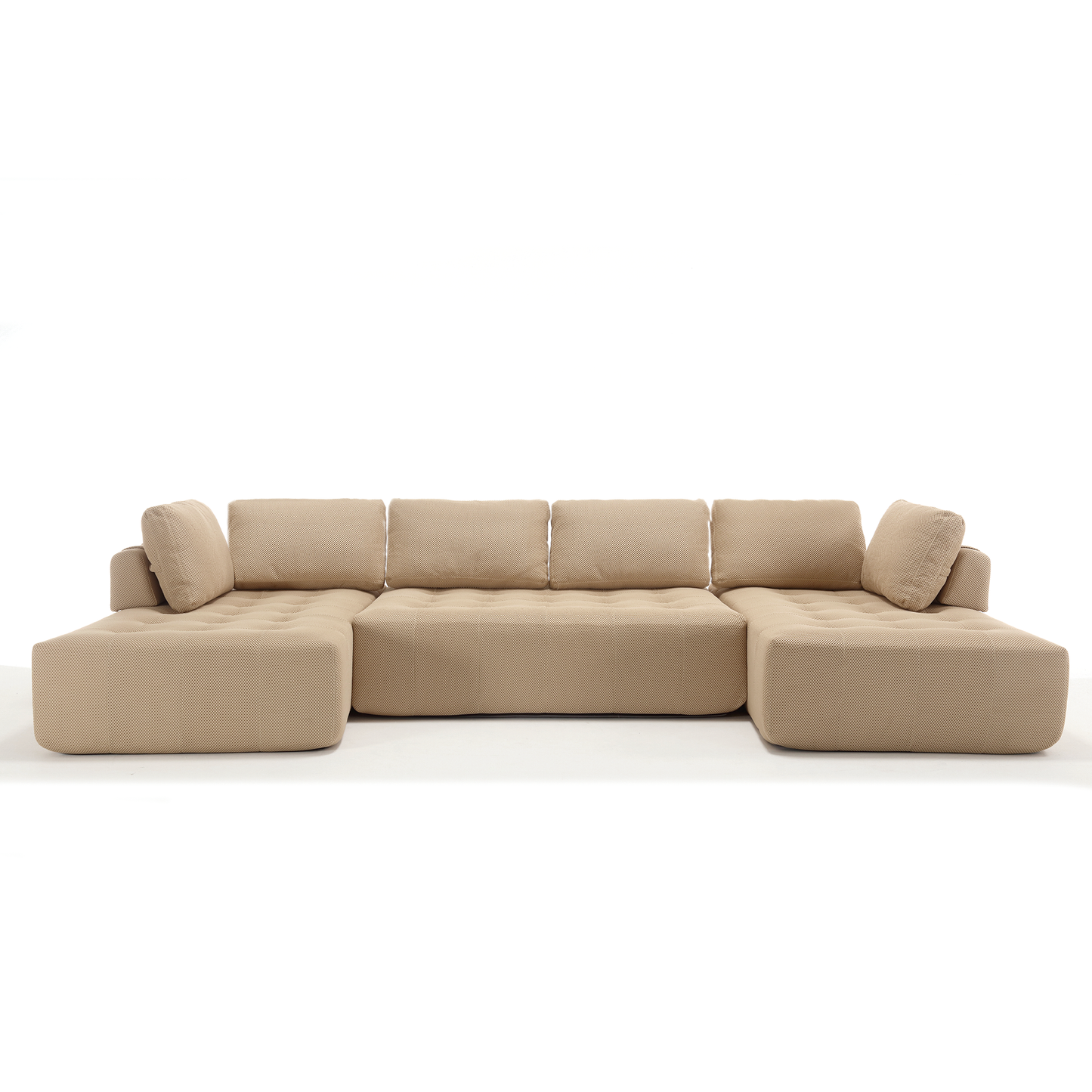 138.5 "Modular Combination Sofa, U-Shaped Sofa, Living Room, Apartment, Upholstered ,6-Seat Sofa, Free Combination Sofa